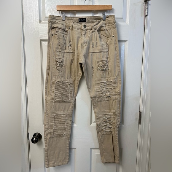 CJ Black Premium Ribbed Light Khaki Pants, 34x32 - Picture 2 of 4